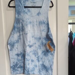 Paperbacks Light Blue Tie-Dye Tank Top